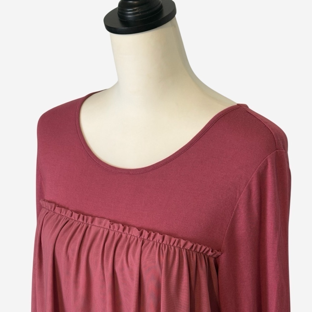 Matilda Jane Ruffle Layered Top Long Sleeve Mauve Pink Make Believe S - Picture 2 of 11
